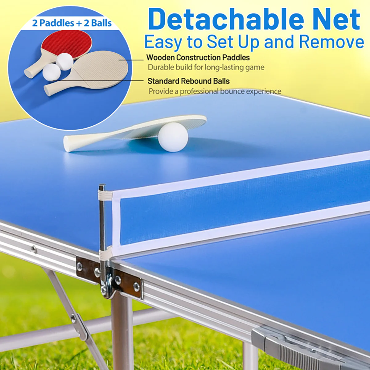 60'' Folding Ping Pong Table Game Set - Image 16