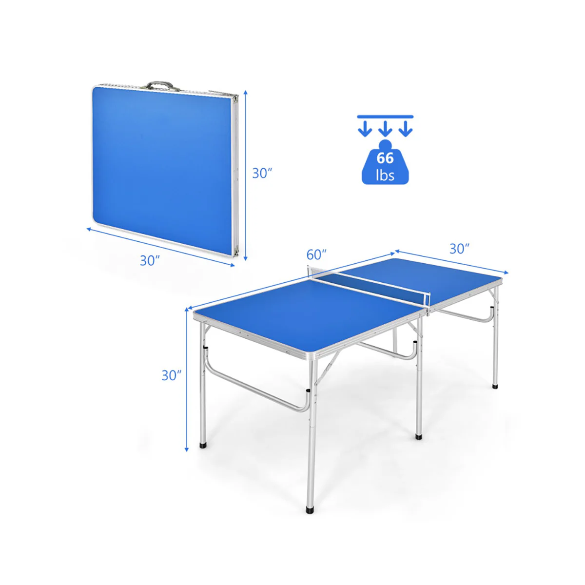 60'' Folding Ping Pong Table Game Set - Image 19