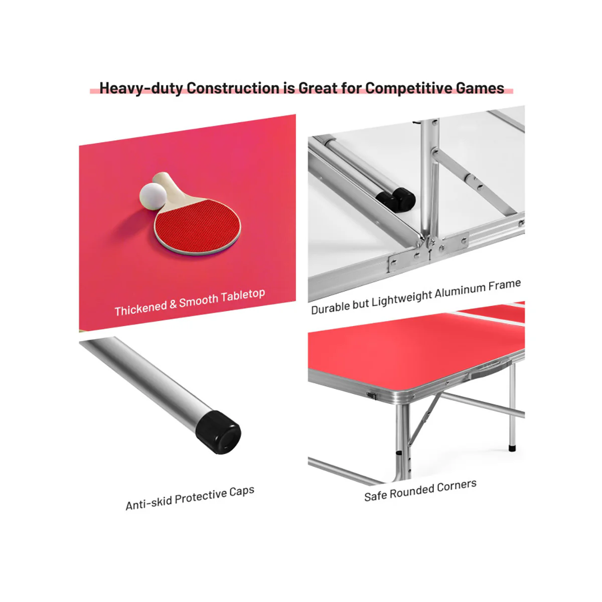 60'' Folding Ping Pong Table Game Set - Image 9