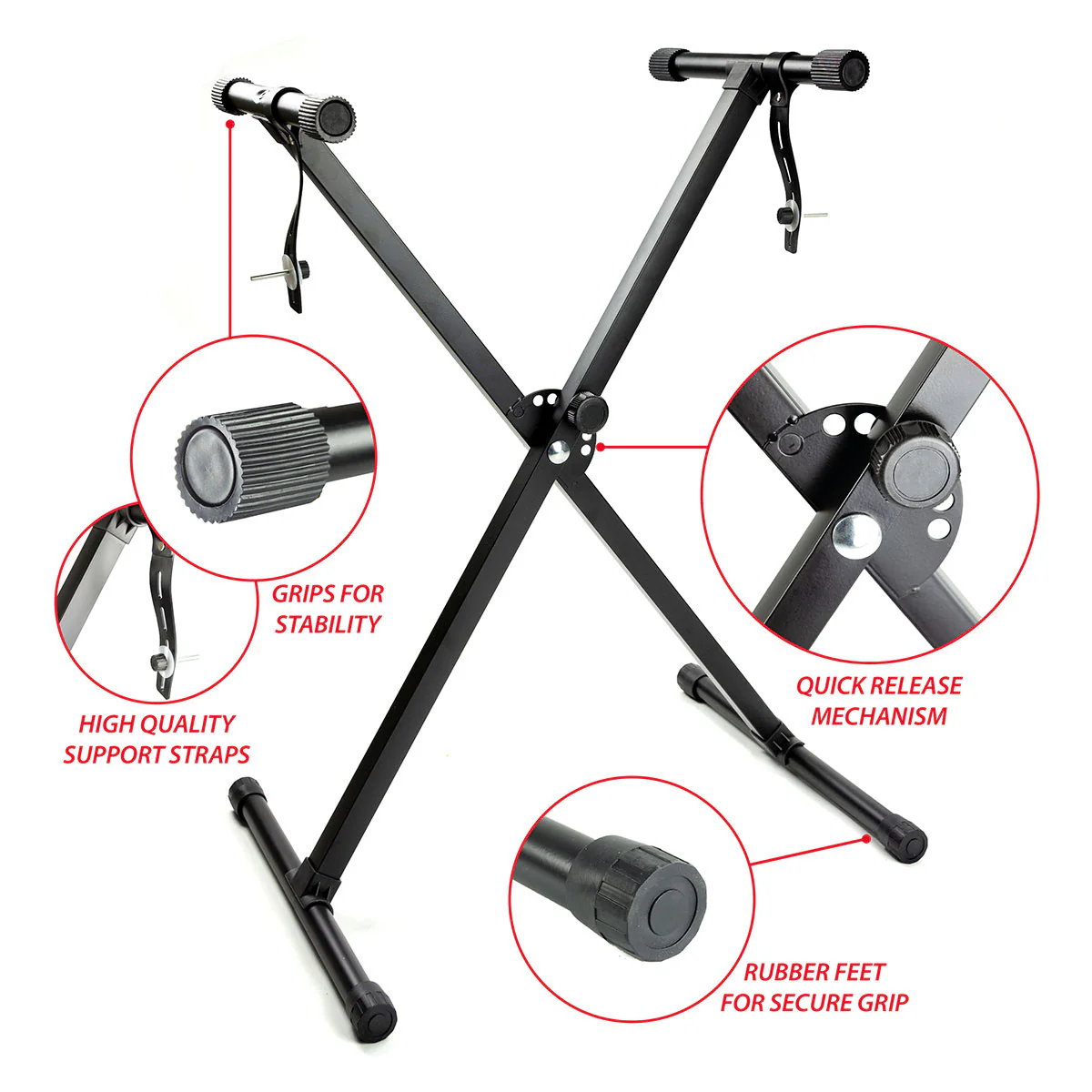 61-Key Keyboard with Stand and Headphones - Image 7