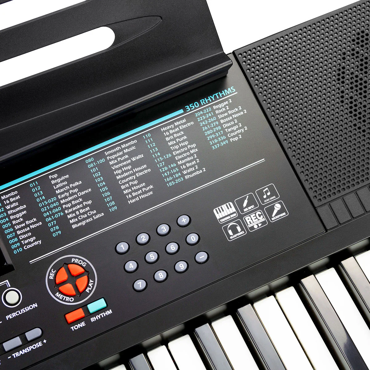 61-Key Keyboard with Stand and Headphones - Image 9
