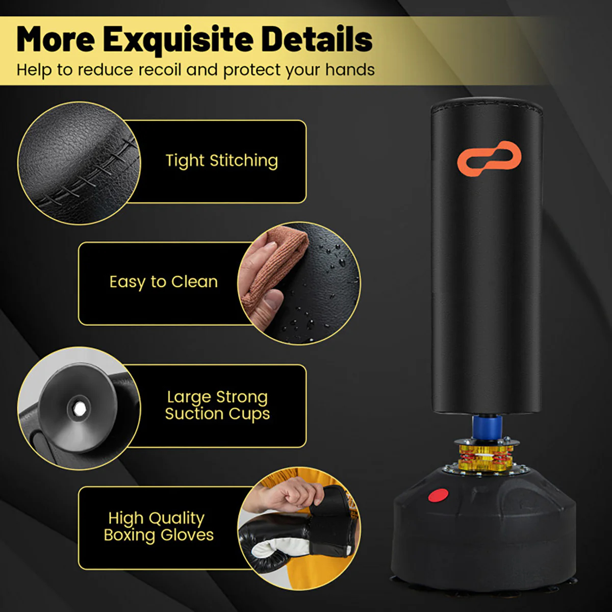 68'' Freestanding Punching and Kickboxing Bag - Image 3