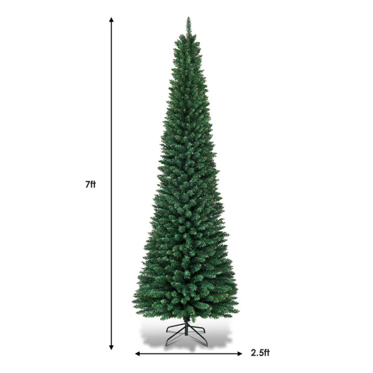 7' Artificial Pencil Christmas Tree - Image 11