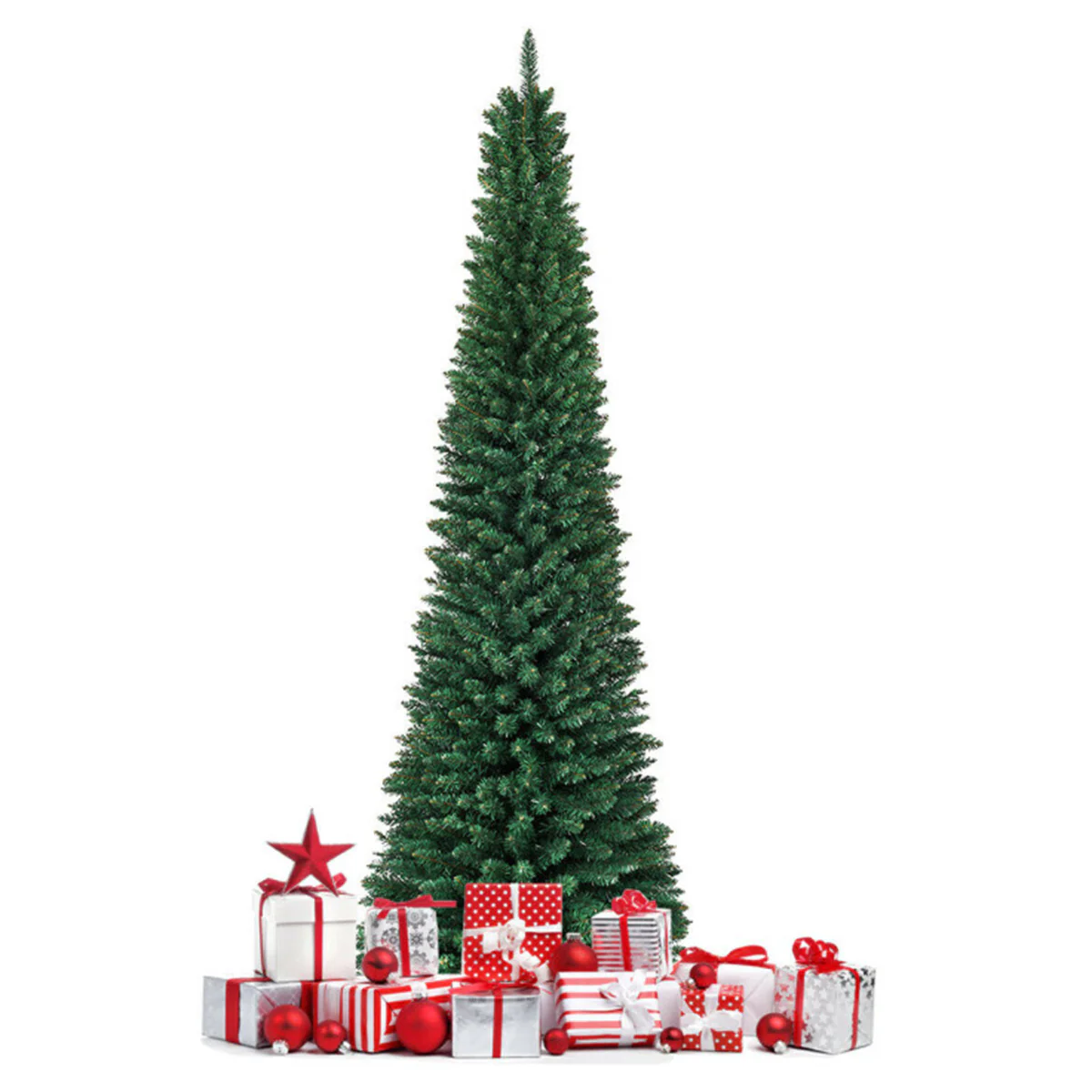 7' Artificial Pencil Christmas Tree - Image 9
