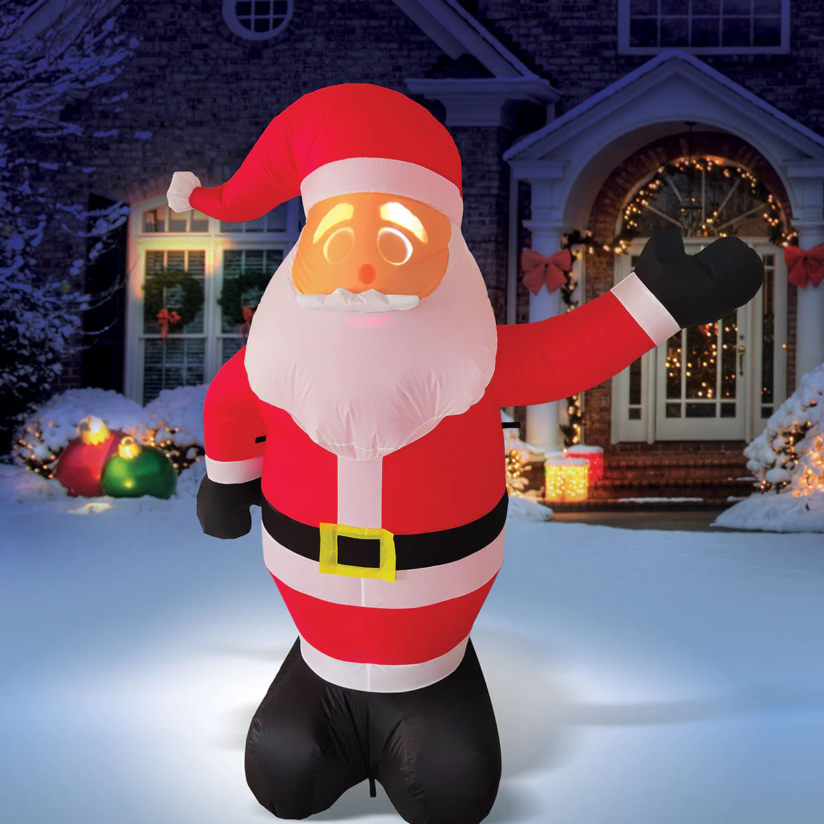 7-Ft. Inflatable Animated Santa - Image 3