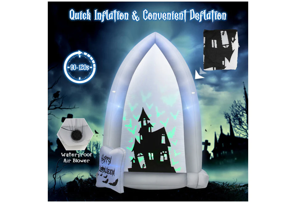 7-Ft. Inflatable Halloween Tombstone - Image 5