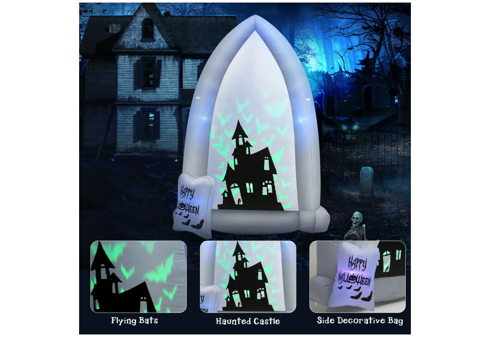 7-Ft. Inflatable Halloween Tombstone - Image 9