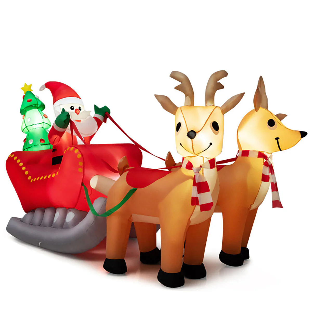 7-Ft. Inflatable Santa Sleigh Ride - Image 10