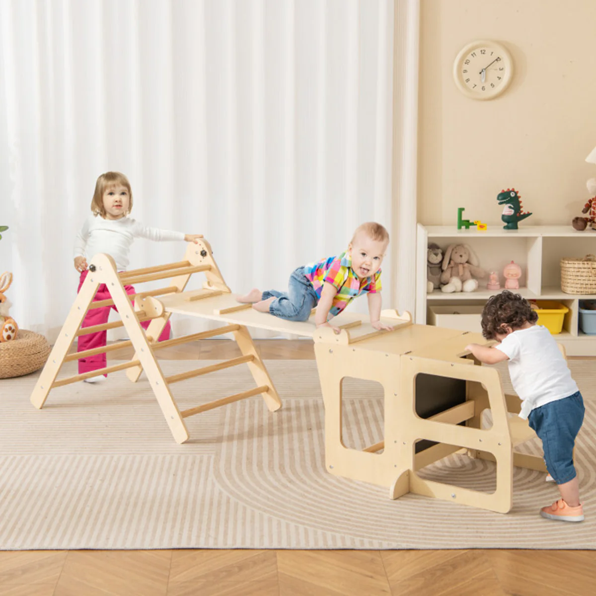 7-in-1 Climbing Toy Connected Table and Chair Set - Image 12
