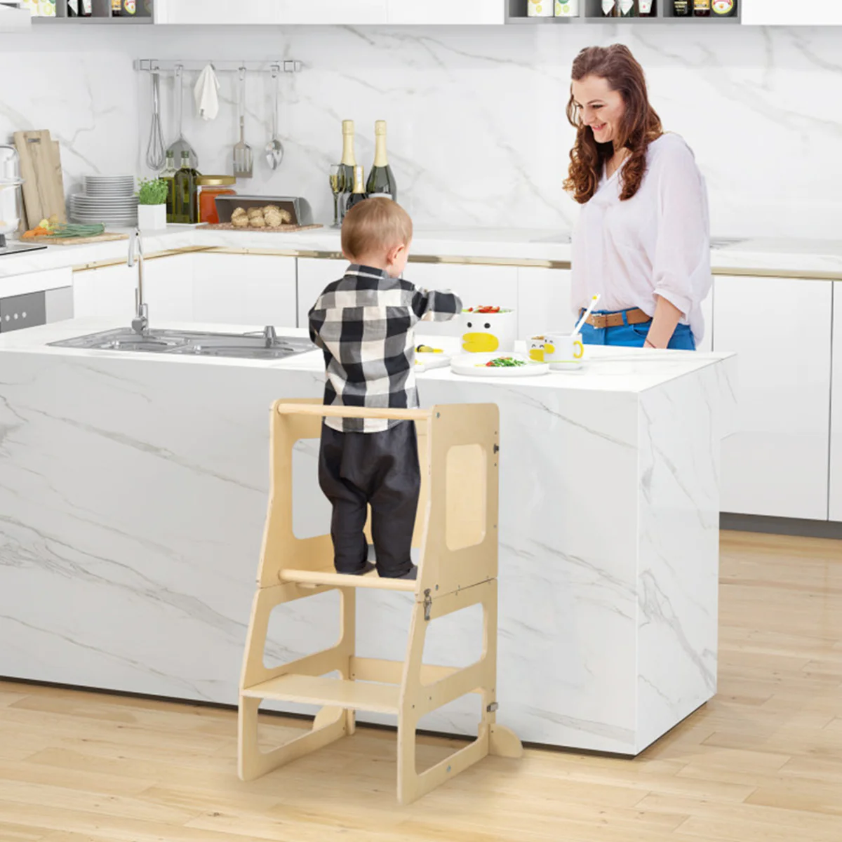 7-in-1 Climbing Toy Connected Table and Chair Set - Image 16