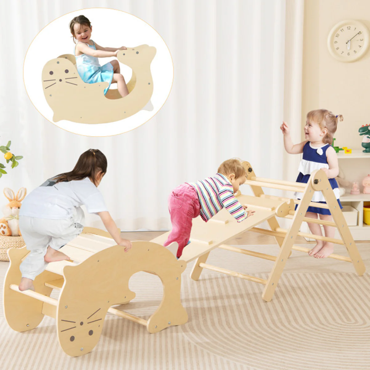 7-in-1 Indoor Climbing Toys with Reversible Ramp - Image 20