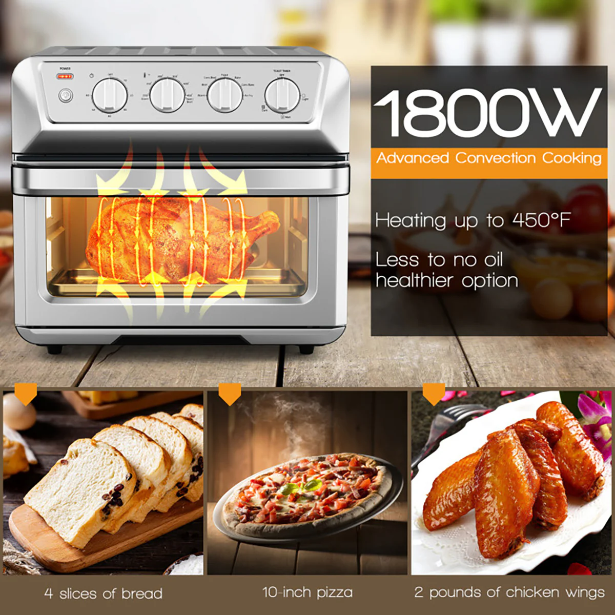 7-in-1 Professional Convection Air Fryer Toaster Oven - Image 4