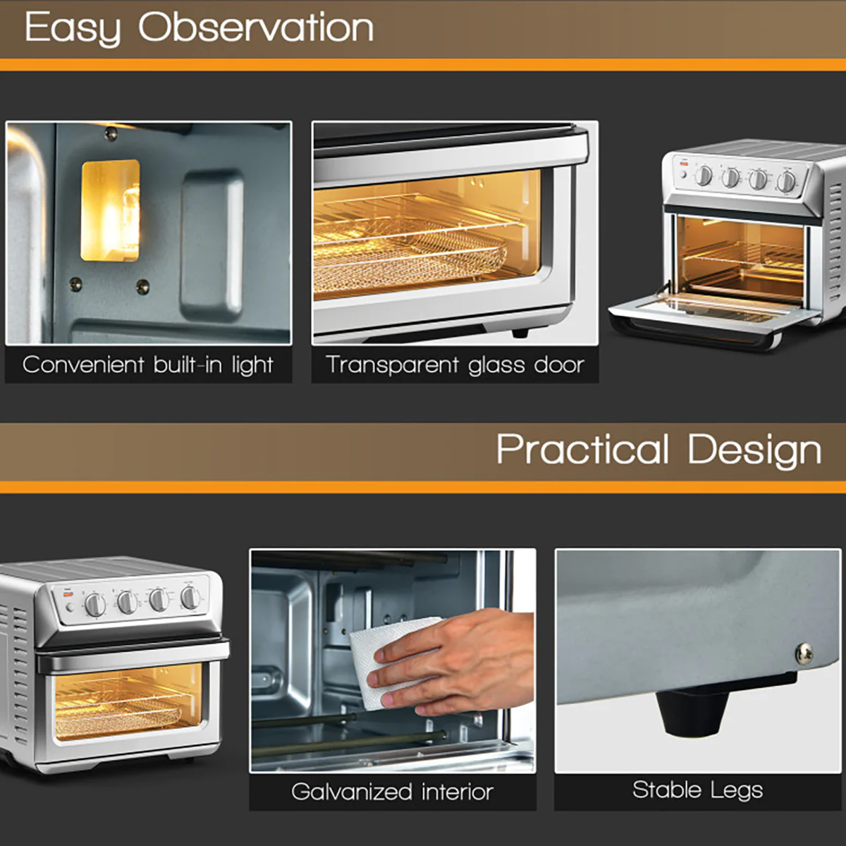 7-in-1 Professional Convection Air Fryer Toaster Oven - Image 7