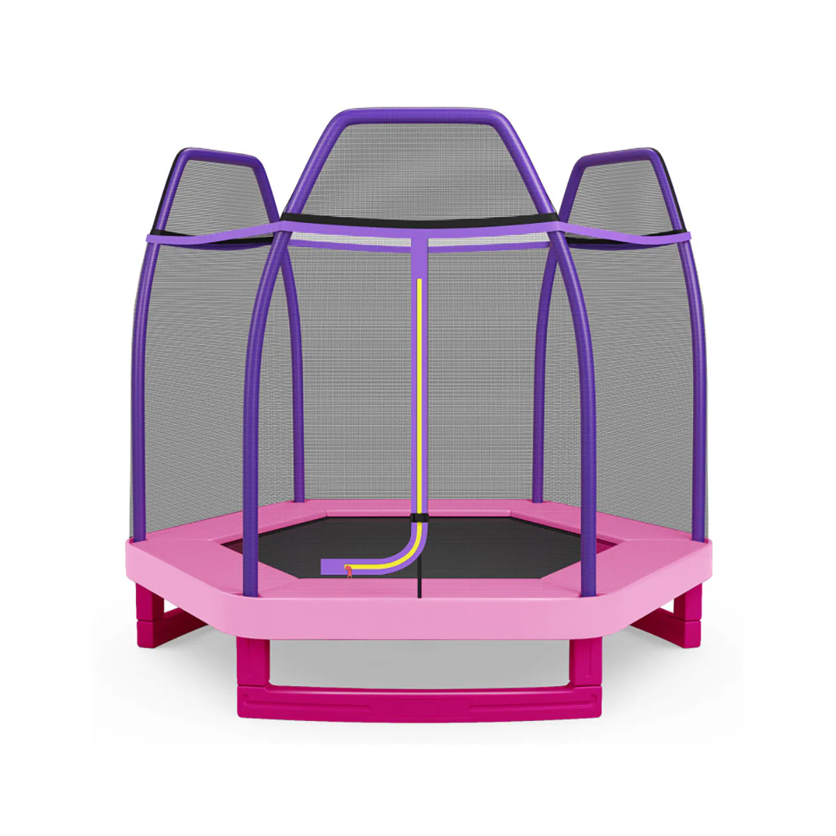 7' Kids Bounce Jumper Trampoline with Enclosure - Image 18