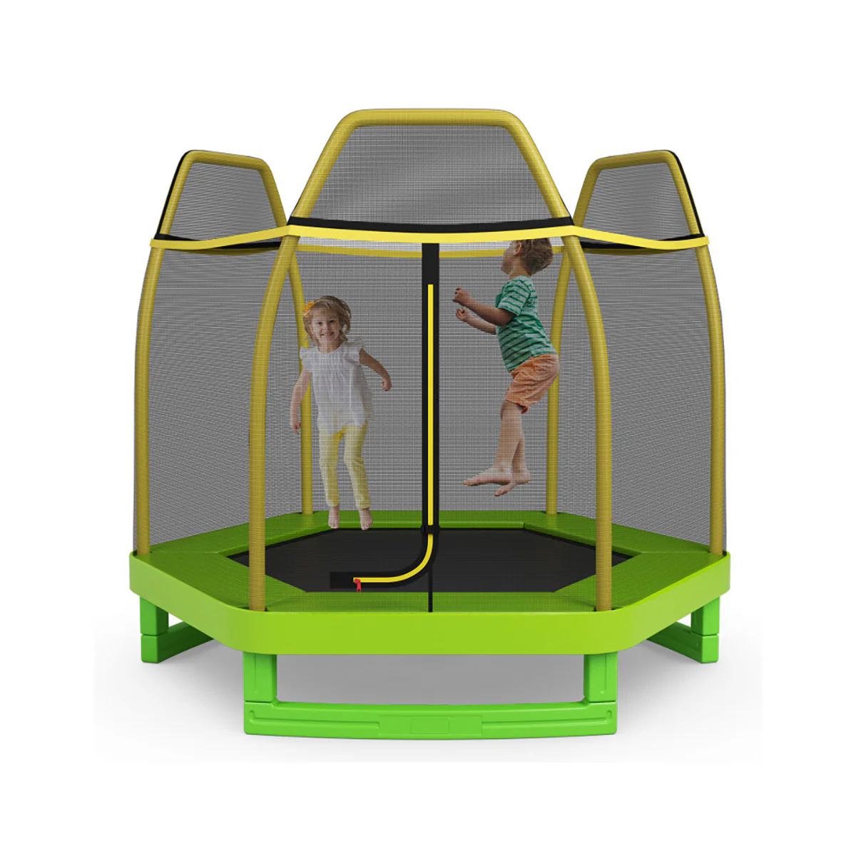 7' Kids Bounce Jumper Trampoline with Enclosure - Image 2
