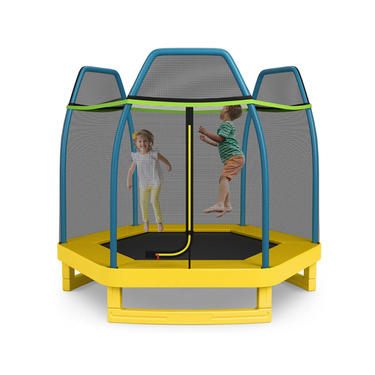 7' Kids Bounce Jumper Trampoline with Enclosure - Image 32