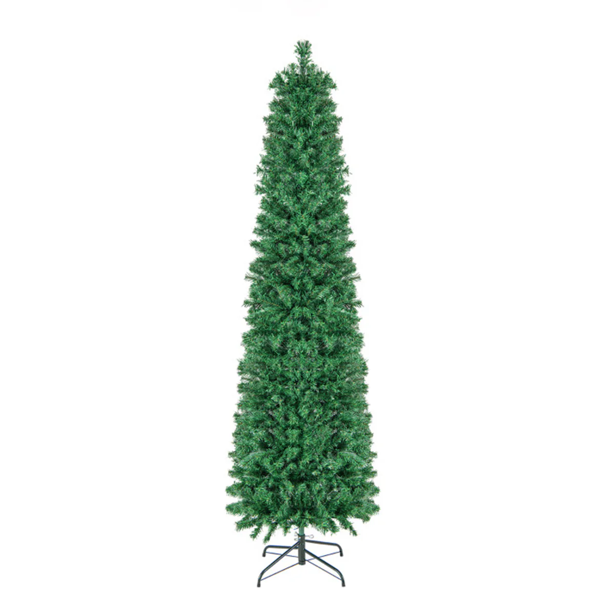 7' Pre-lit Artificial Pencil Christmas Tree with Fiber Optics - Image 3