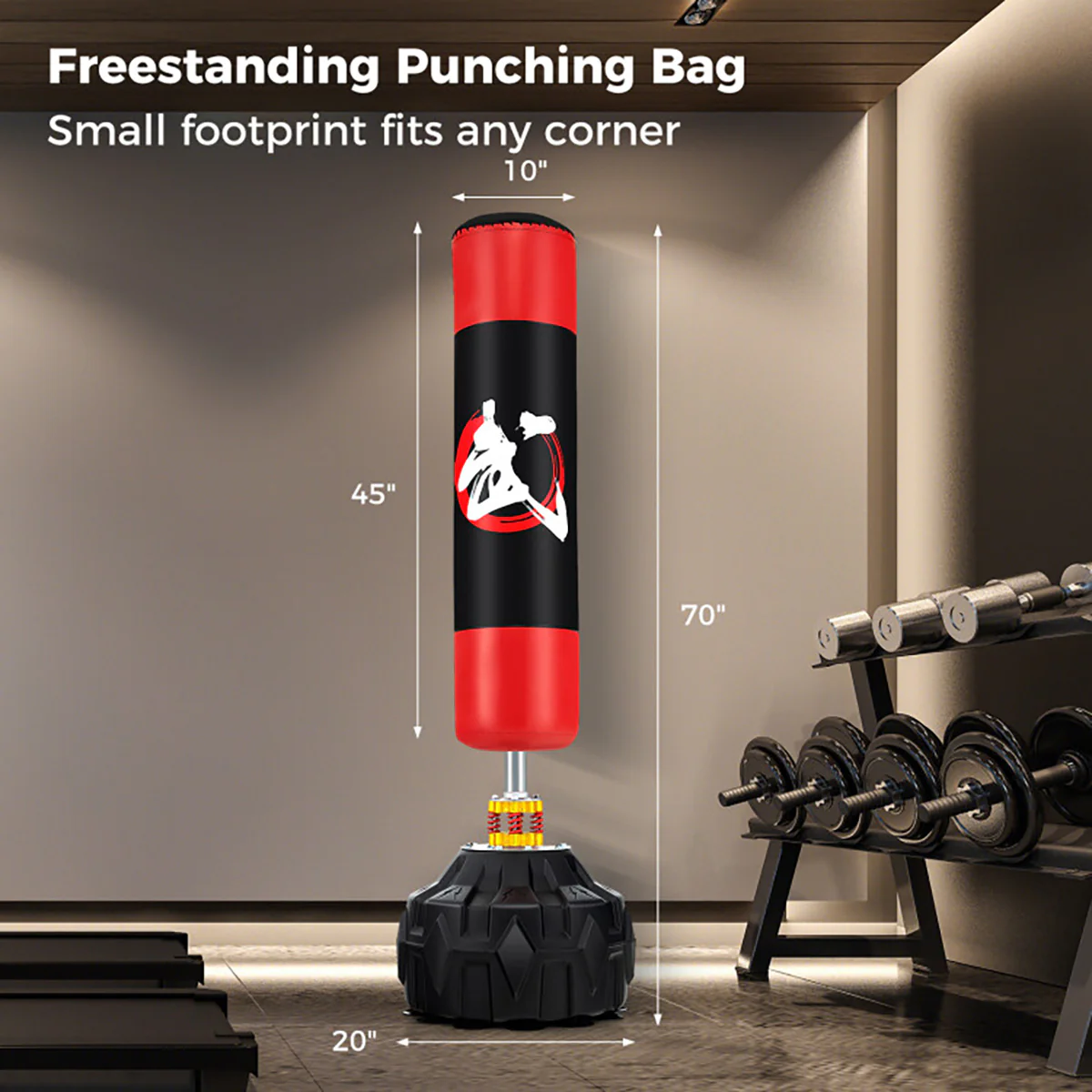 70'' Freestanding Punching Bag - Image 8