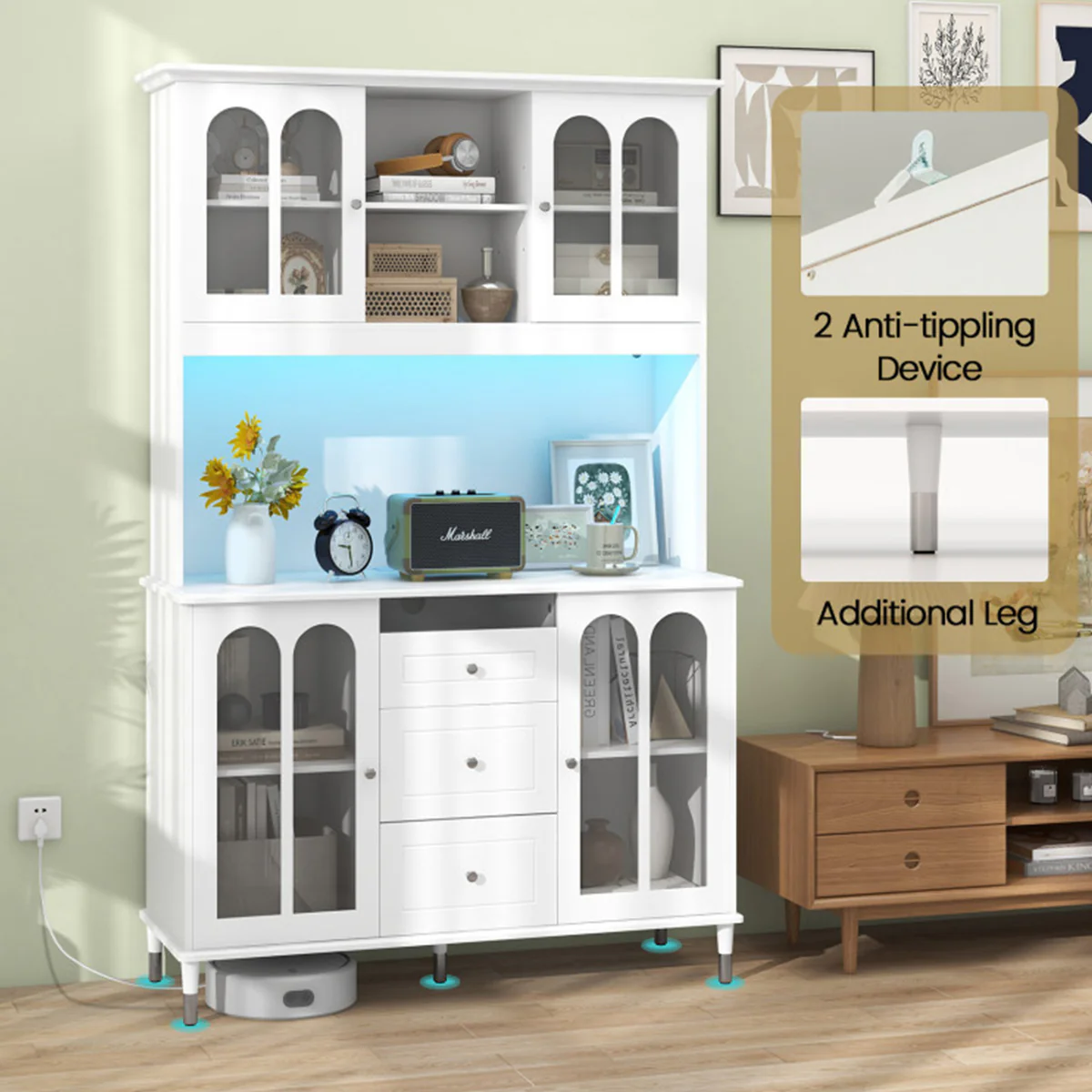 73'' Kitchen Pantry Storage Cabinet - Image 6