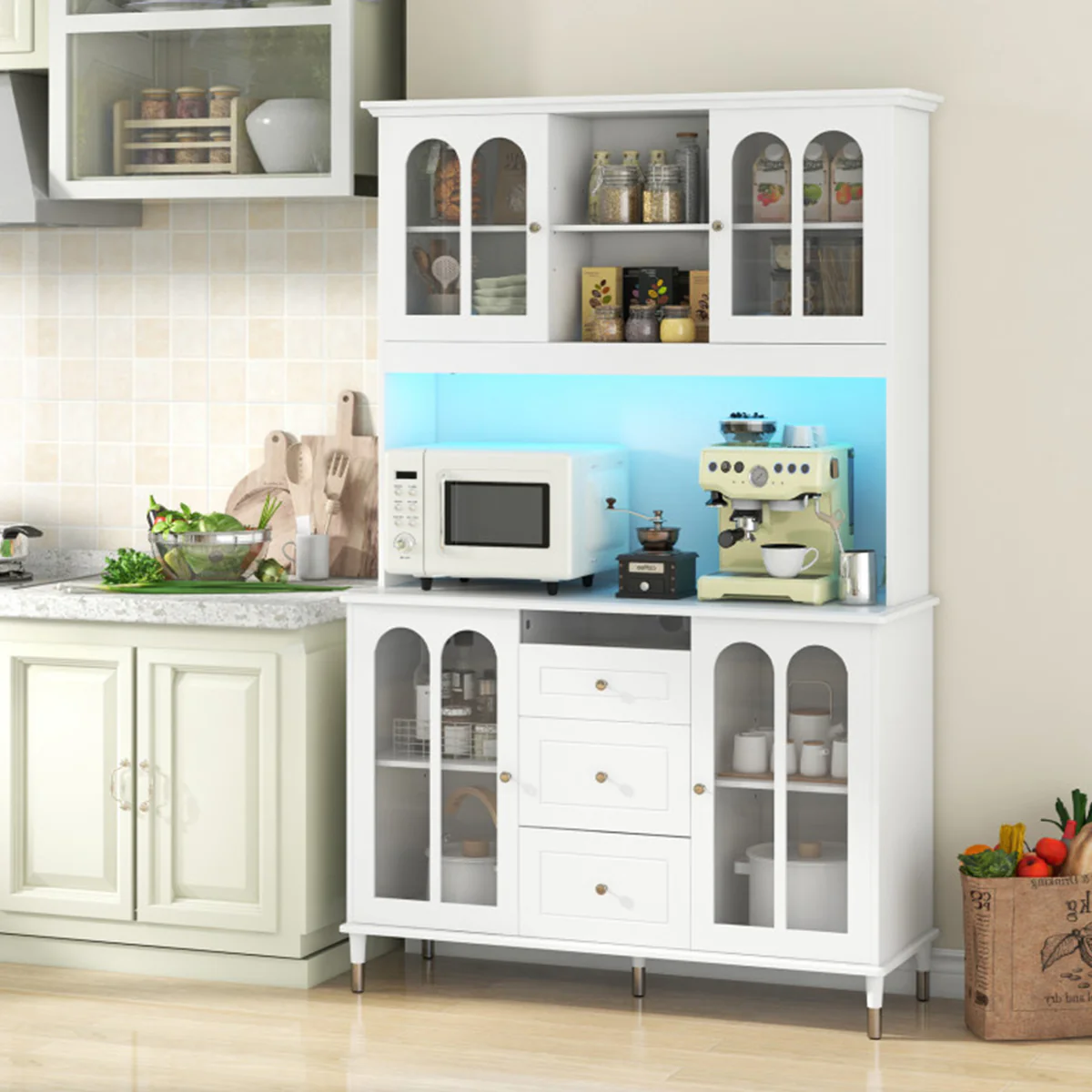 73'' Kitchen Pantry Storage Cabinet - Image 9