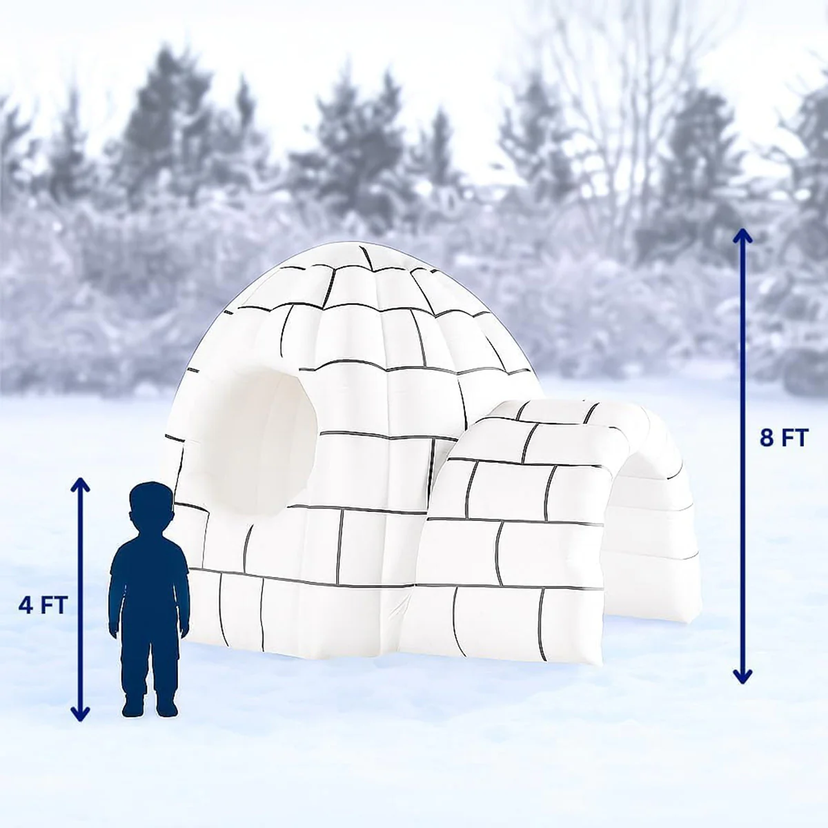 8' Color Changing Inflatable Igloo - Image 7