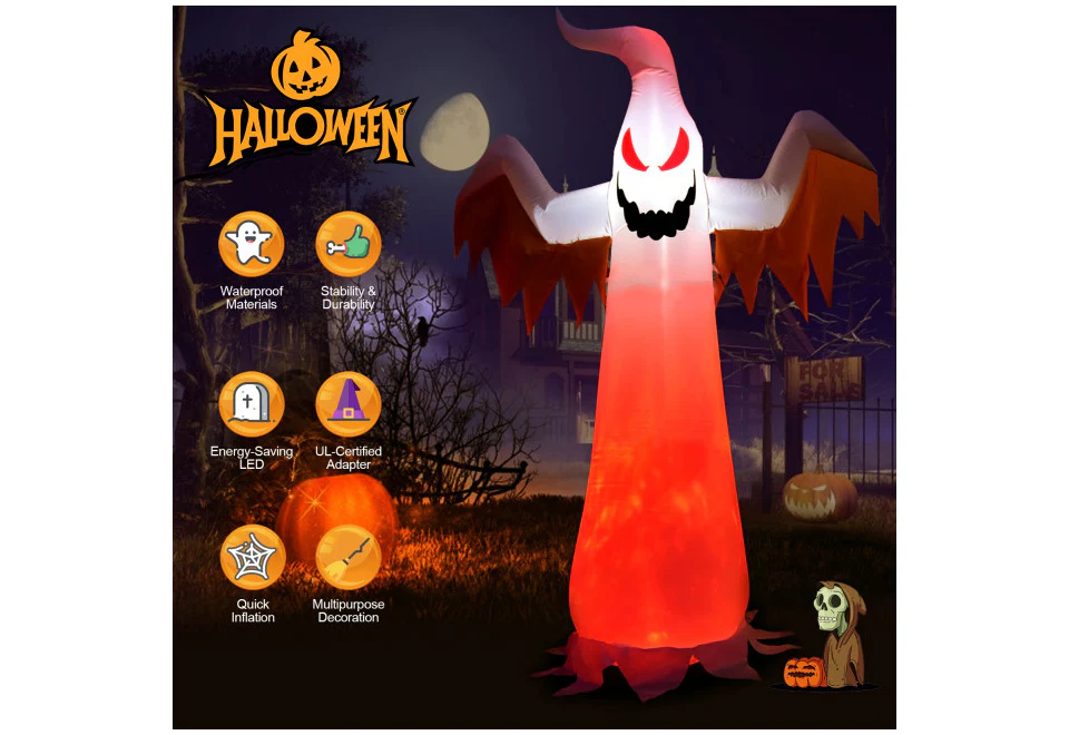 8-Ft. Inflatable Halloween Ghost - Image 2