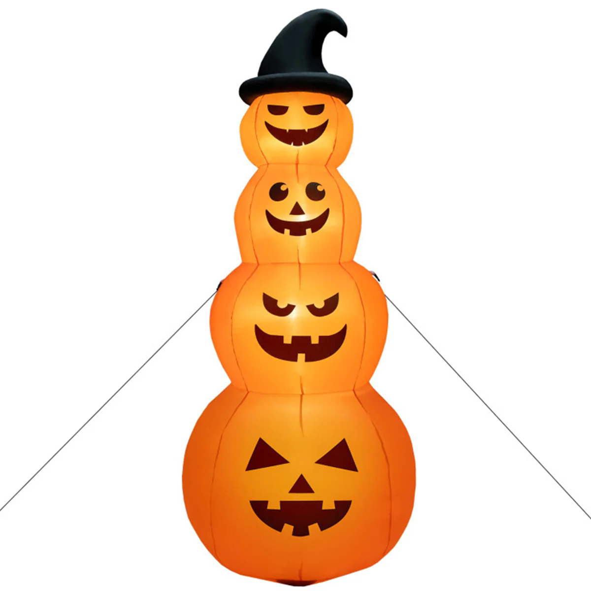 8' Inflatable Halloween Pumpkin Stack - Image 2