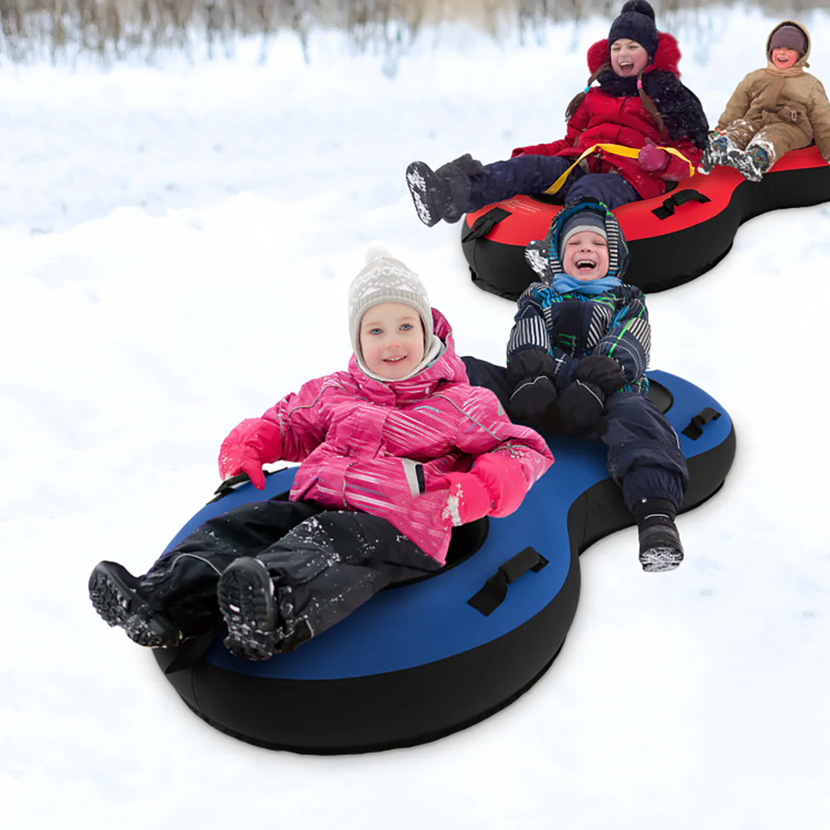 80'' 2-Person Heavy-Duty Inflatable Snow Sled - Image 21