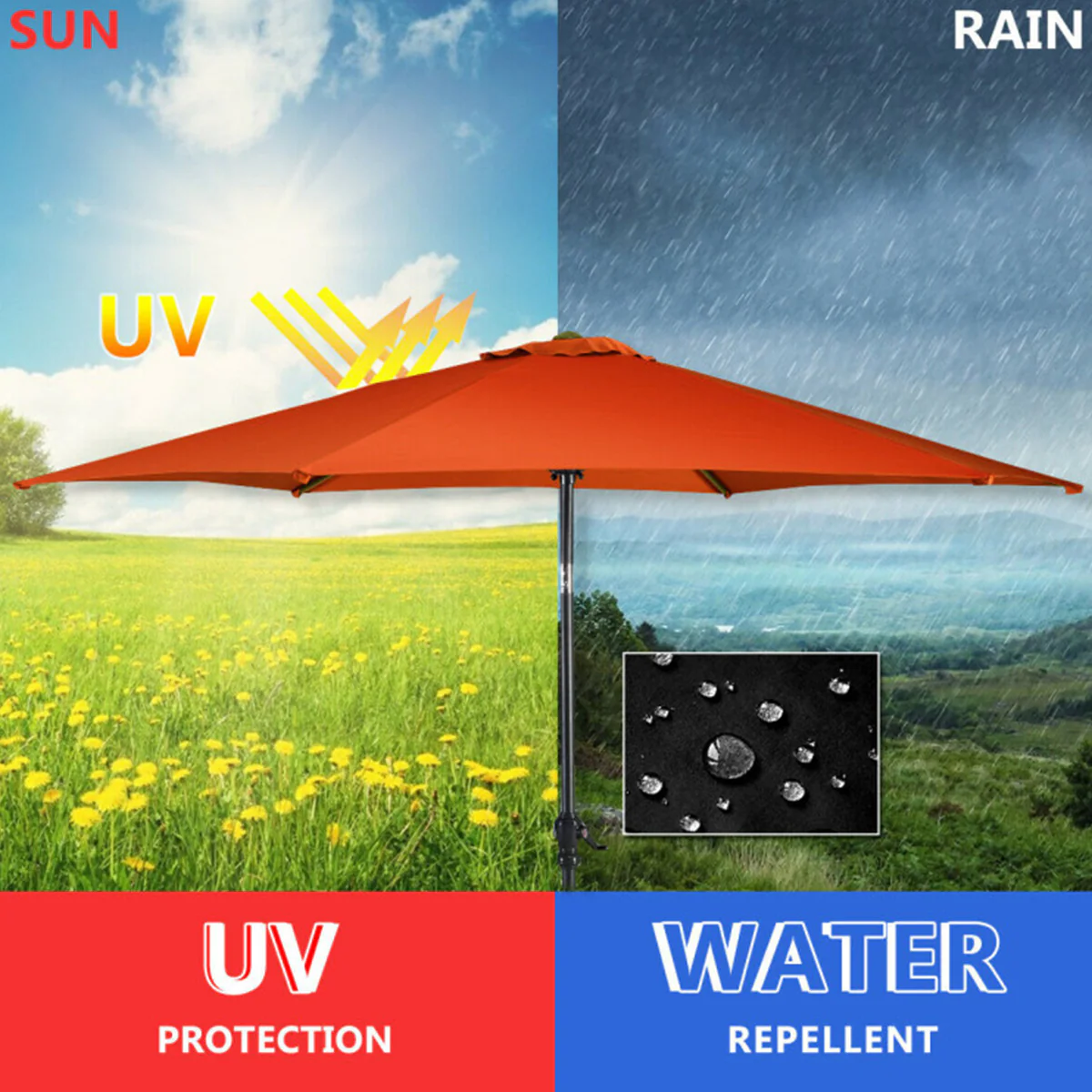 9' Market Patio Table Umbrella - Image 16
