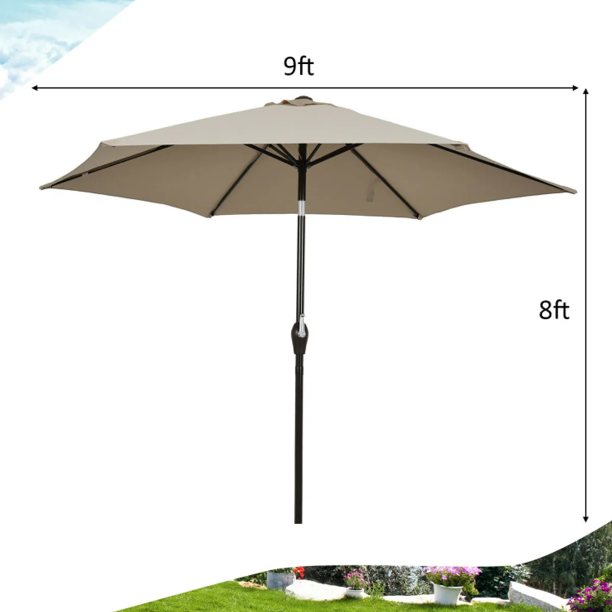 9' Market Patio Table Umbrella - Image 32