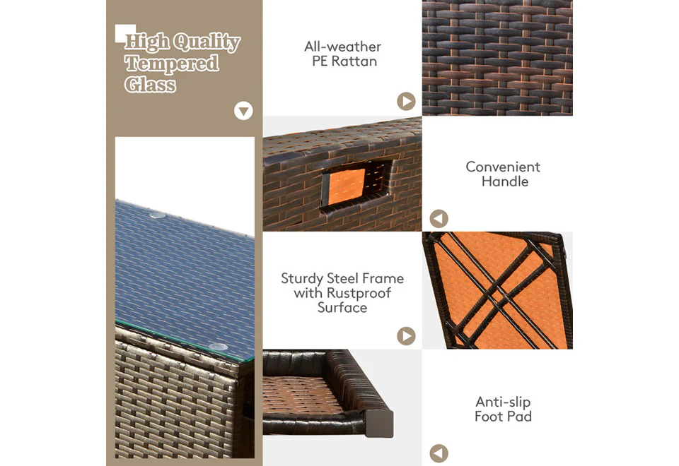 9-Piece Outdoor Furniture Set with Fire Table - Image 10