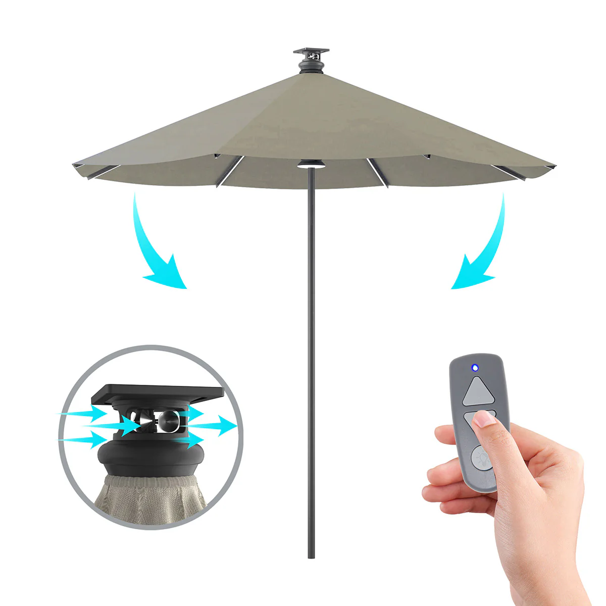 9' Smart Outdoor Umbrella - Image 12