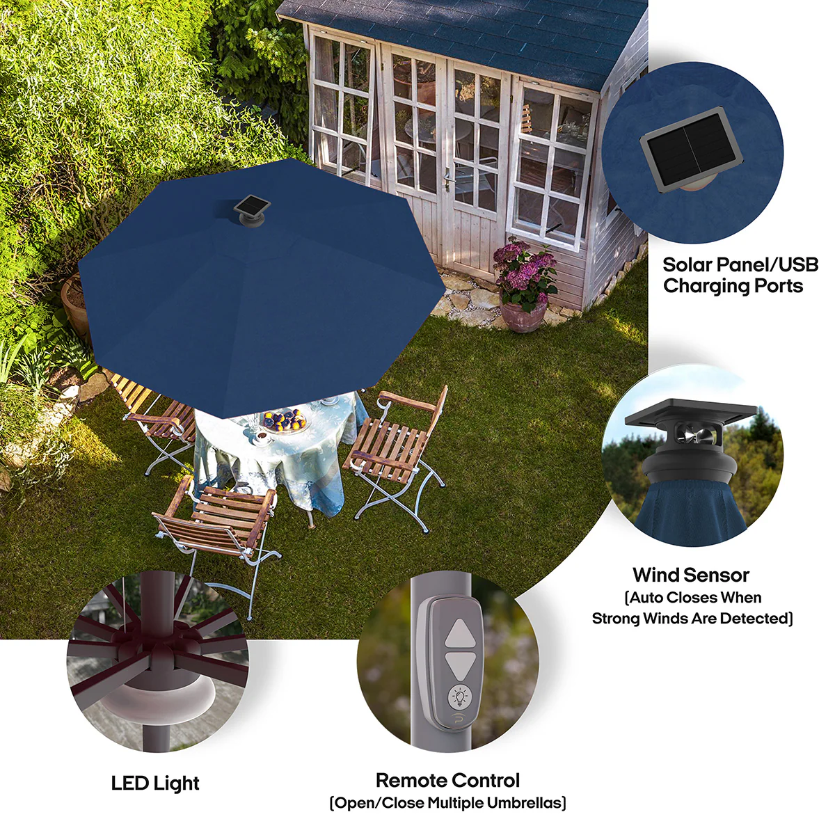 9' Smart Outdoor Umbrella - Image 32