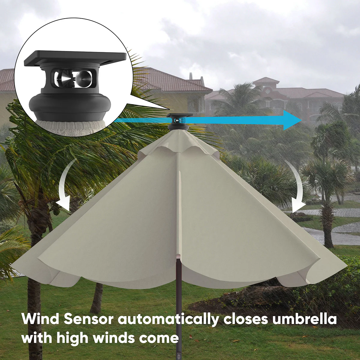 9' Smart Outdoor Umbrella - Image 9