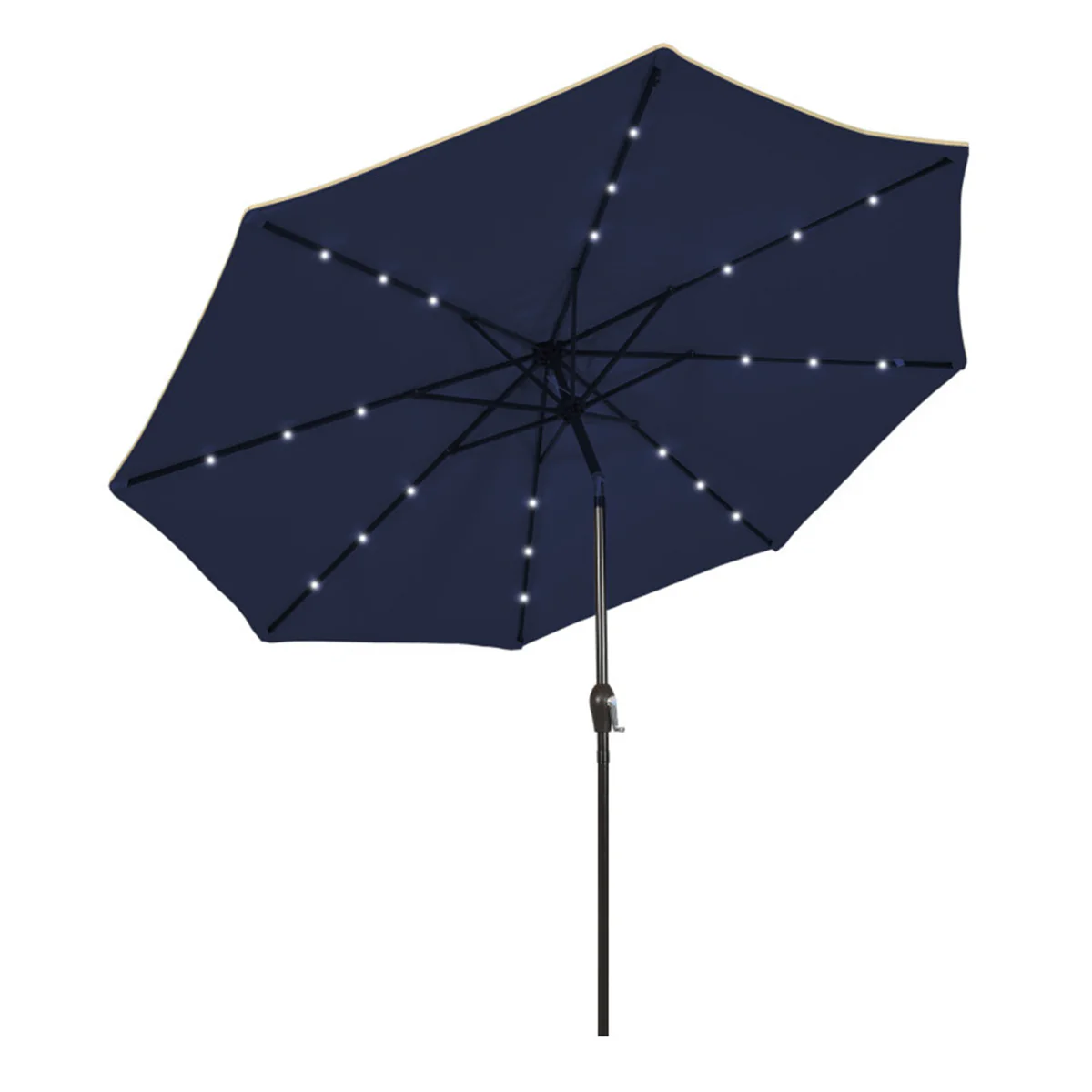 9' Solar LED Lighted Patio Table Umbrella - Image 25