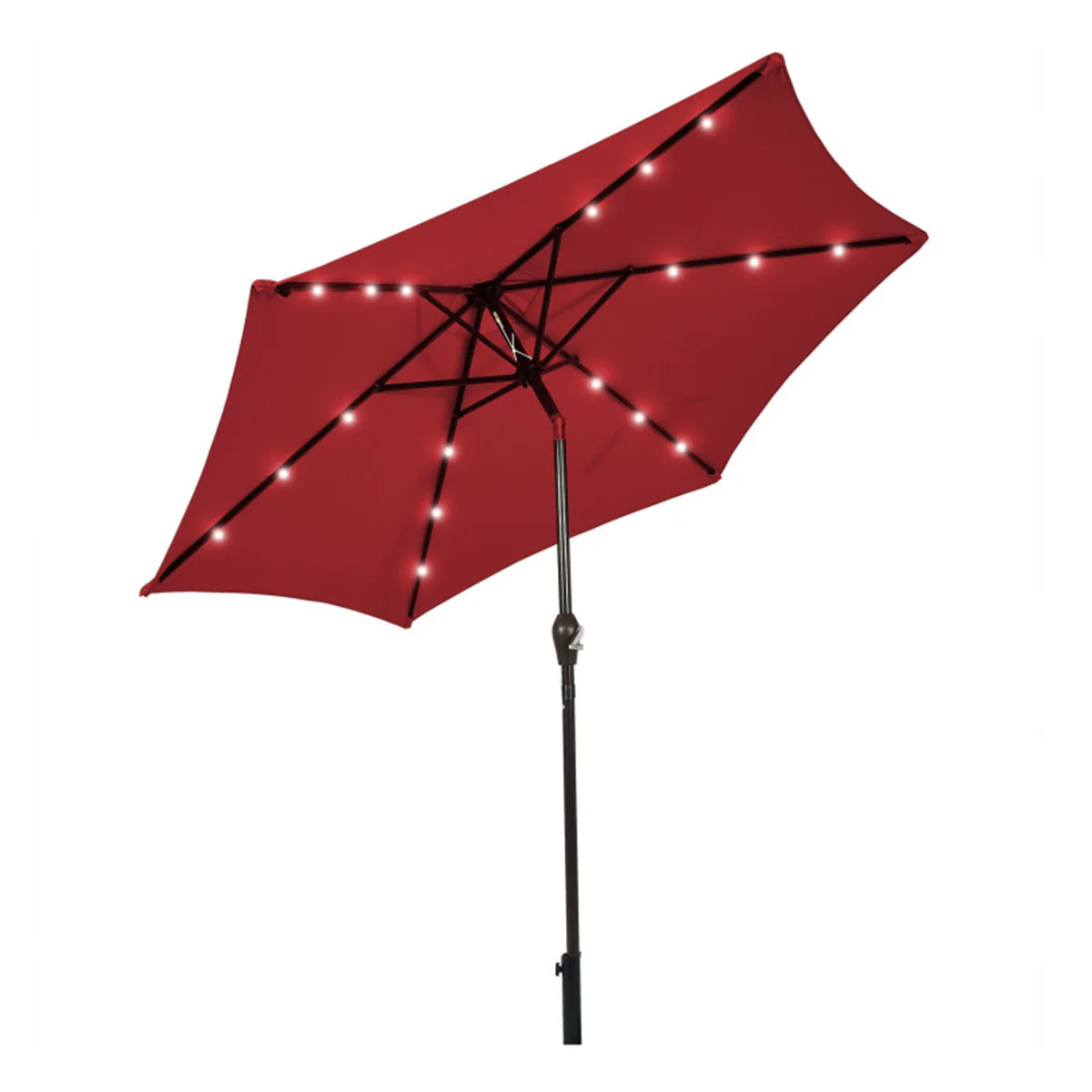 9' Solar LED Lighted Patio Table Umbrella - Image 33
