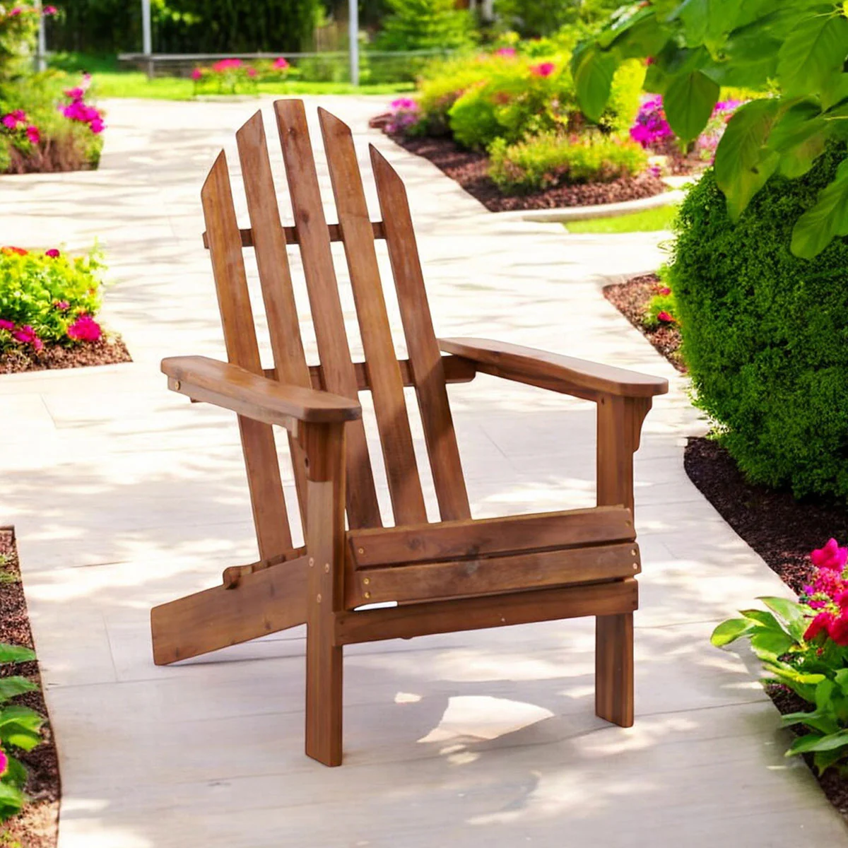 Acacia Wood Adirondack Chair - Image 3