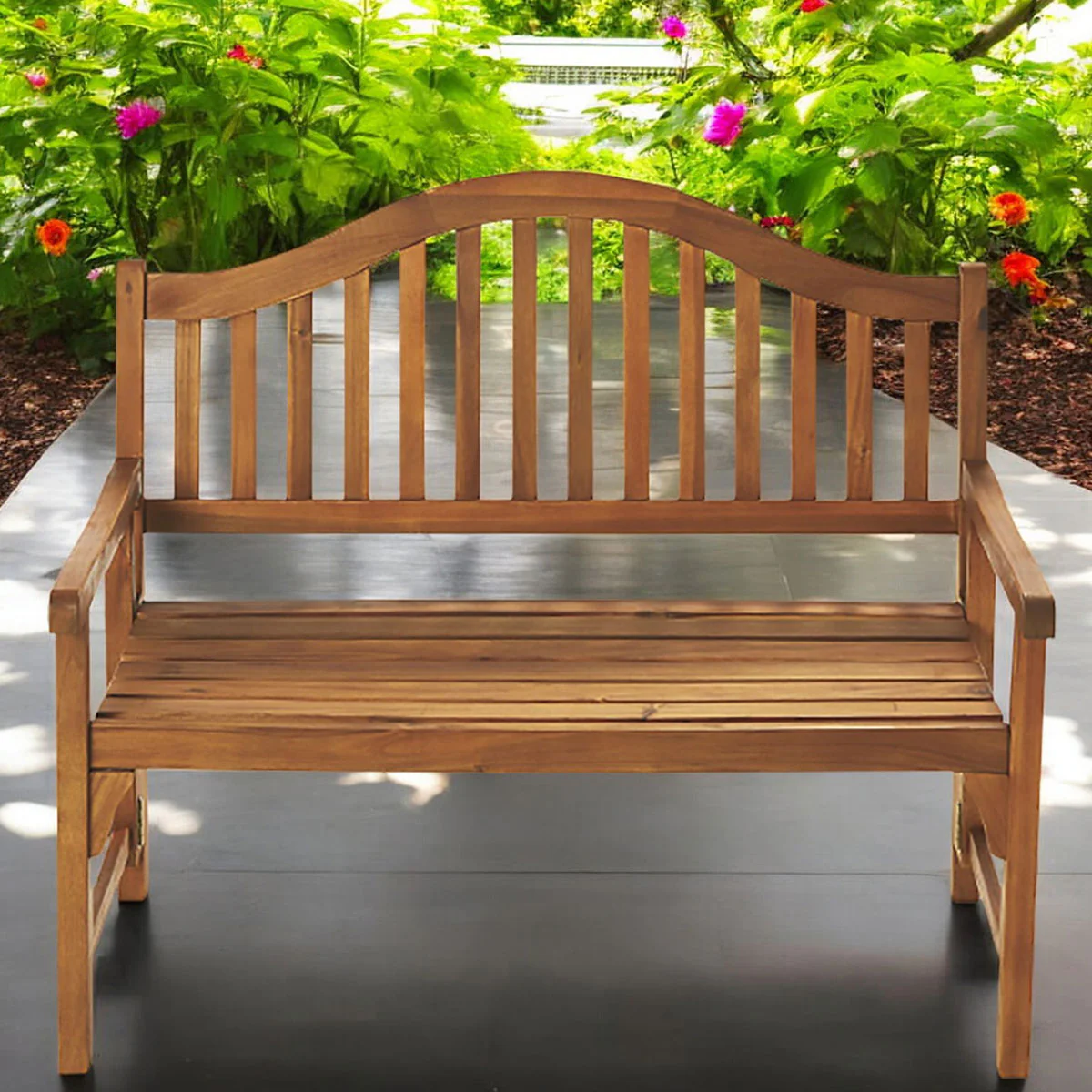 Acacia Wood Foldaway Bench - Image 7