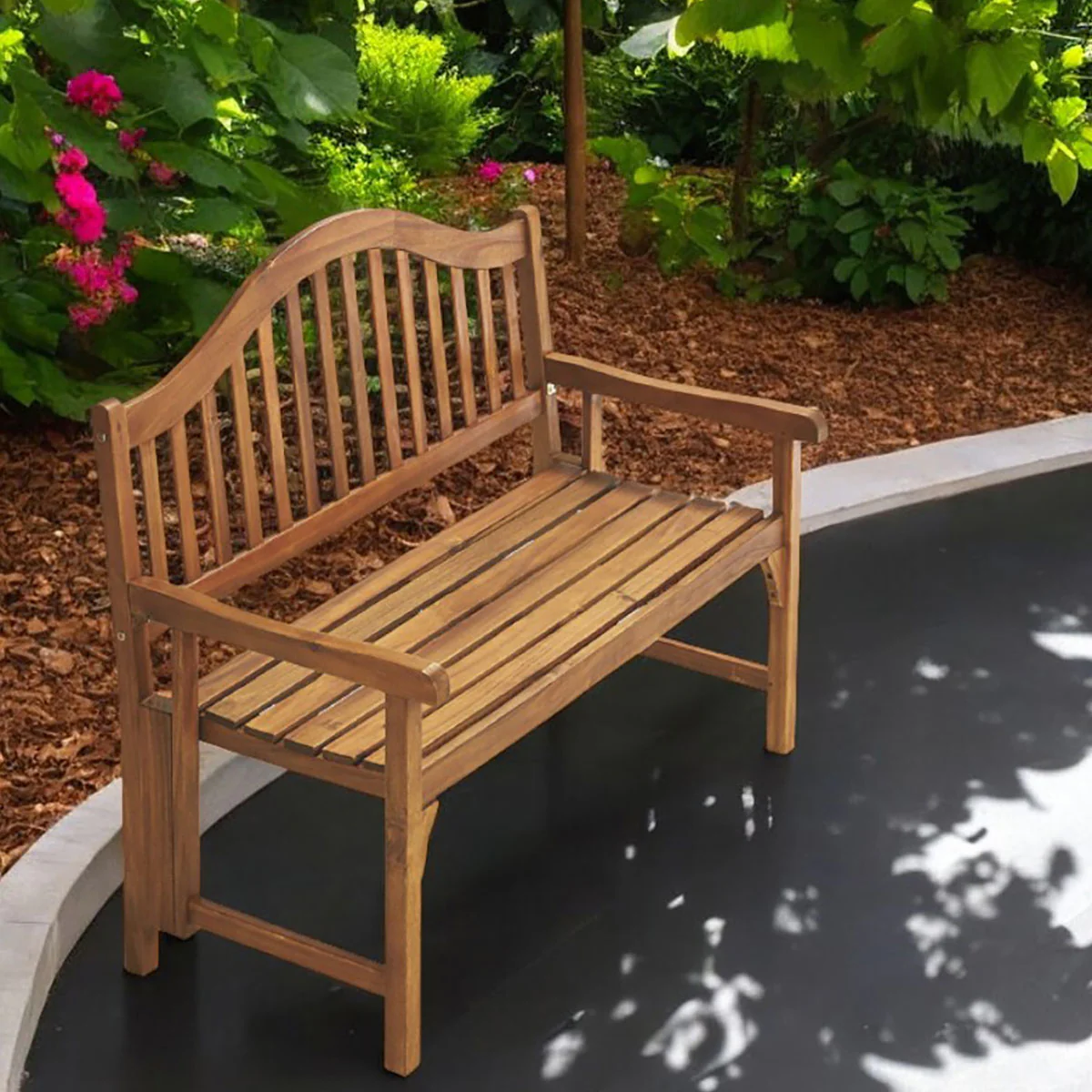 Acacia Wood Foldaway Bench - Image 8