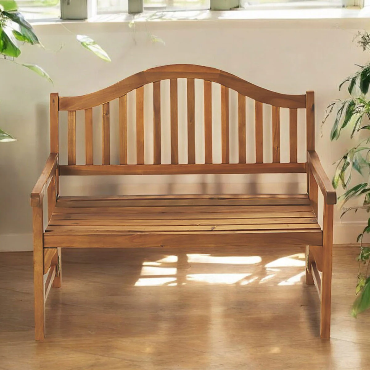 Acacia Wood Foldaway Bench - Image 9