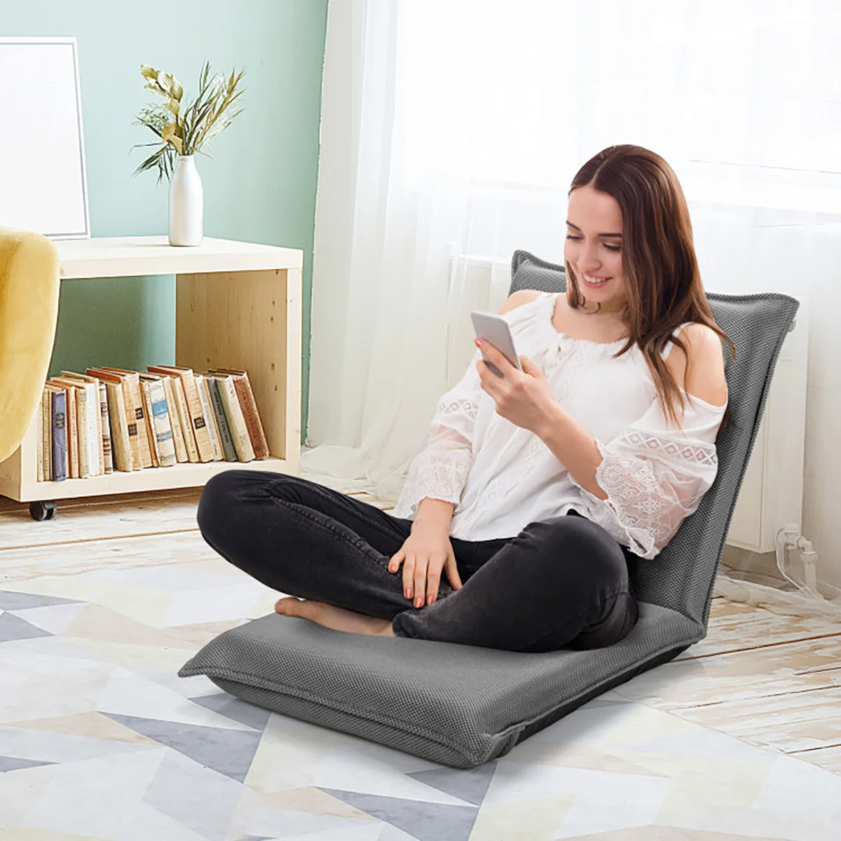 Adjustable 6-Position Folding Floor Chair - Image 22