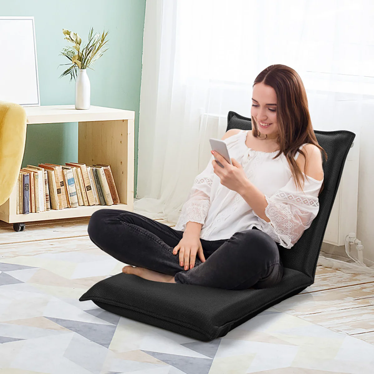 Adjustable 6-Position Folding Floor Chair - Image 8