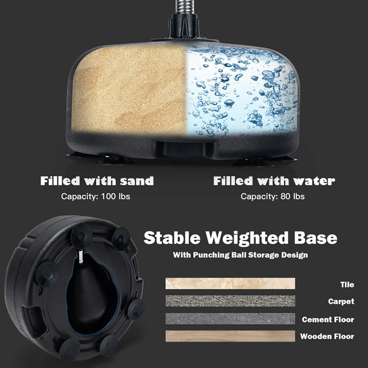 Adjustable Freestanding Punching Bag with Boxing Gloves - Image 12