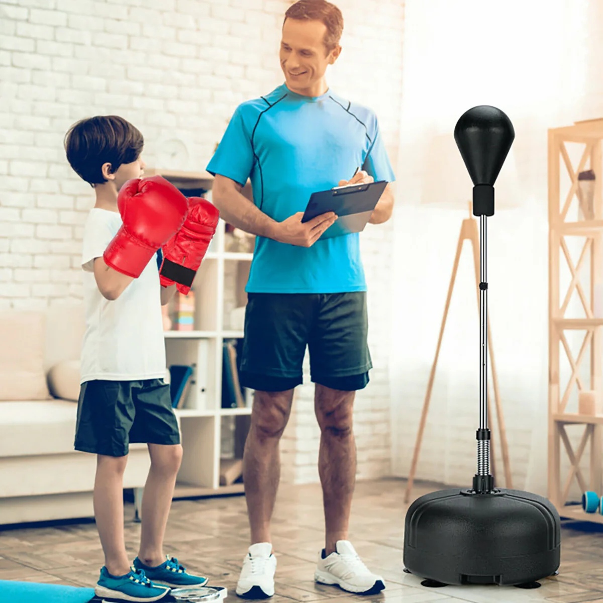 Adjustable Freestanding Punching Bag with Boxing Gloves - Image 15
