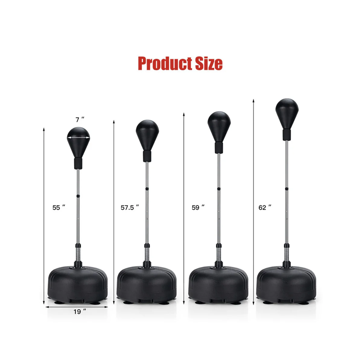 Adjustable Freestanding Punching Bag with Boxing Gloves - Image 16