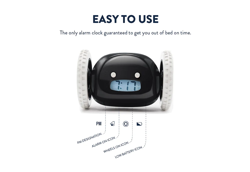 Alarm Clock on Wheels - Image 9