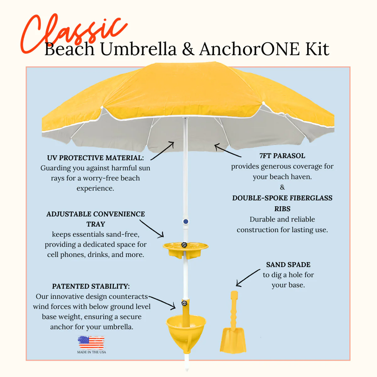 All-in-One Anchor Table Beach Umbrella - Image 21