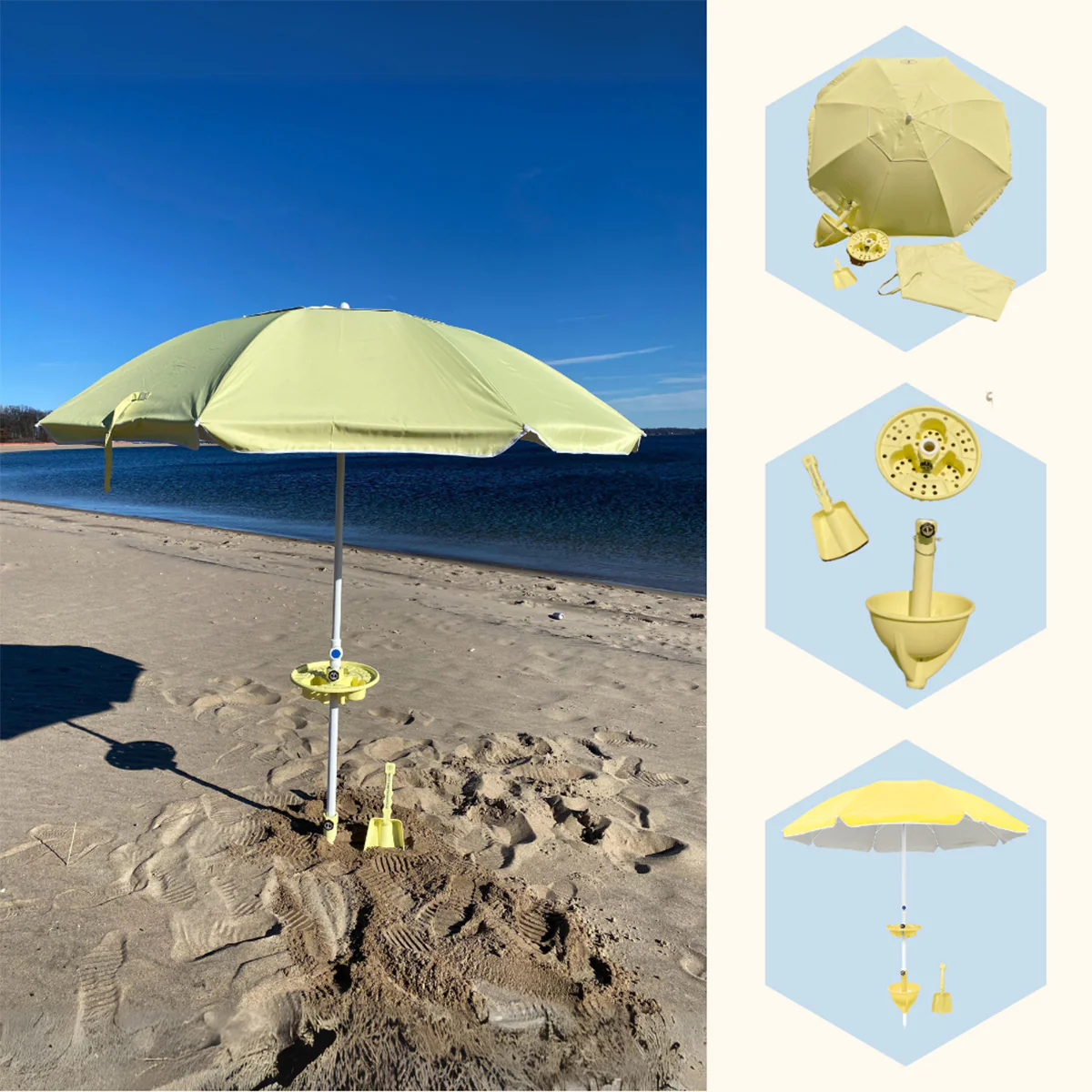 All-in-One Anchor Table Beach Umbrella - Image 27