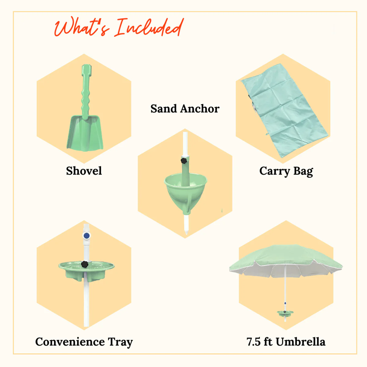 All-in-One Anchor Table Beach Umbrella - Image 6