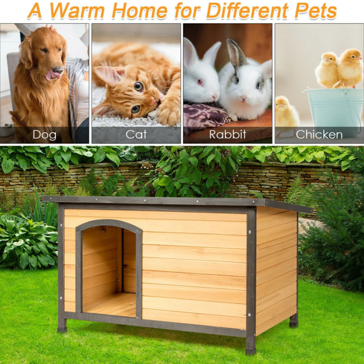 All-Weather Pet Log Cabin - Image 3